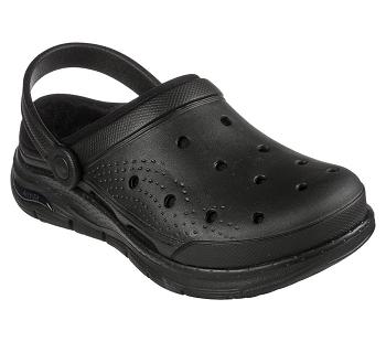 Black Skechers Foamies: Arch Fit Lined - Cuddle Life | 6528K_USA
