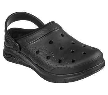 Black Skechers Foamies: Arch Fit Lined - Chillaxing | 7383Q_USA