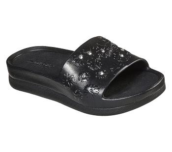 Black Skechers Foamies: Cali Charm - Reflection | 4053D_USA