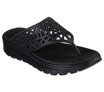Black Skechers Foamies: Footsteps - She's Cute | 4128R_USA