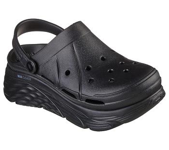 Black Skechers Foamies: Max Cushioning - High Tide | 8029G_USA