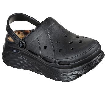 Black Skechers Foamies: Max Cushioning Lined - Tiger Eye | 1046L_USA