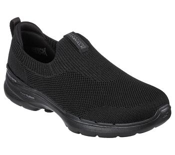 Black Skechers GO WALK 6 - Vibrant Smile | 5898B_USA
