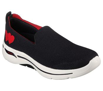 Black Skechers GO WALK Arch Fit - Lovely Heart | 16130_USA