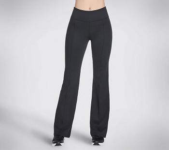 Black Skechers GOwalk GOKNIT ULTRA Pintuck Flare Pants | 5334W_USA