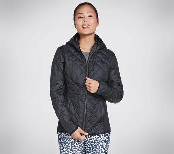 Black Skechers GOwalk Wear Everyday Puffer | 39445_USA