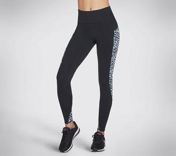 Black Skechers GOwalk Wear White Leopard HW | 57470_USA