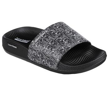 Black Skechers Hyper Slide - Puppy Love | 4528W_USA