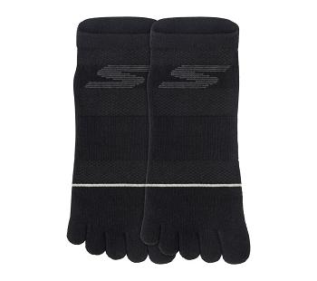Black Skechers Low Cut Toe - 2 Pack | 3369B_USA