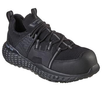 Black Skechers Monster SR - Bulcks Comp Toe | 4286B_USA