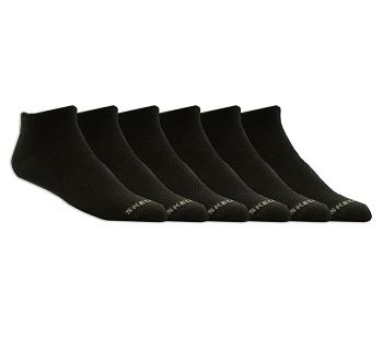 Black Skechers Non Terry Low Cut - 6 Pack | 1912L_USA