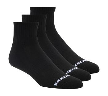 Black Skechers Quarter Crew Sport - 3 Pack | 18250_USA