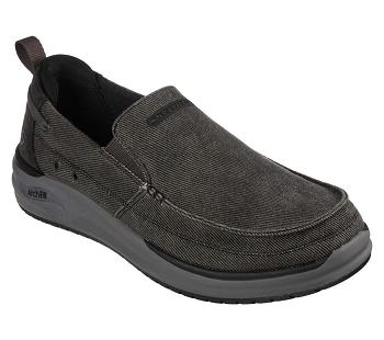 Black Skechers Relaxed Fit: Arch Fit Melo - Port Bow | 7806L_USA