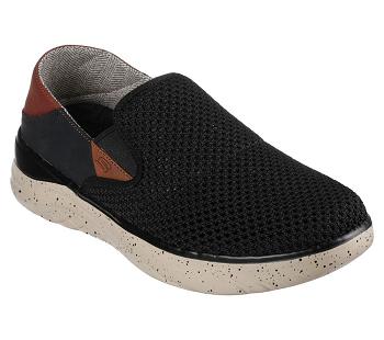 Black Skechers Relaxed Fit: Glassell - Coima | 7050W_USA