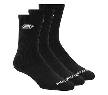 Black Skechers Solids Crew - 3 Pack | 2089X_USA