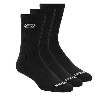 Black Skechers Solids Crew - 3 Pack | 33725_USA