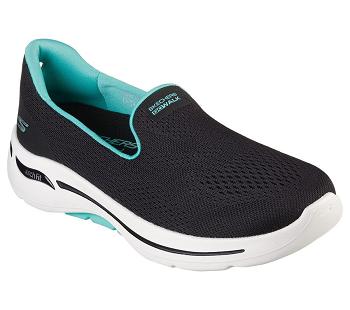 Black / Turquoise Skechers GO WALK Arch Fit - Imagined | 4638S_USA