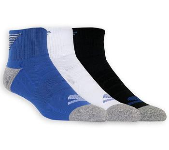 Black / White / Blue Skechers Quarter Crew Athletic - 3 Pack | 1814R_USA
