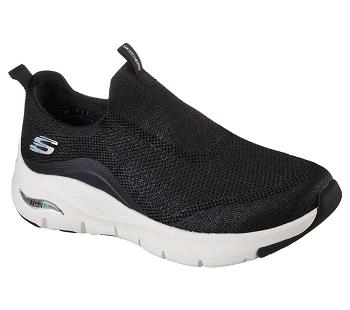 Black / White Skechers Arch Fit - Keep It Up | 3813D_USA