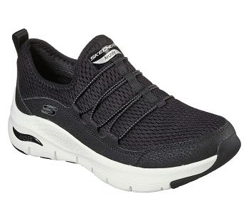 Black / White Skechers Arch Fit - Lucky Thoughts | 7072A_USA