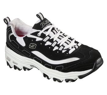 Black / White Skechers D'Lites - Biggest Fan | 6697B_USA