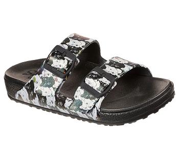 Black / White Skechers Foamies: Cali Breeze 2.0 - Check'Her | 4192L_USA
