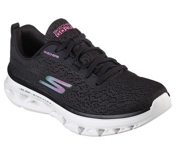 Black / White Skechers GO RUN Glide-Step Flex | 2323X_USA