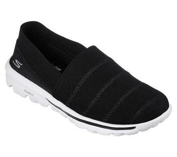 Black / White Skechers GO WALK Classic - Gracious Joy | 1663Q_USA