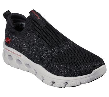 Black / White Skechers Glide-Step Flex | 66374_USA