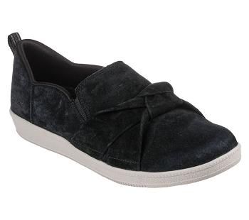 Black / White Skechers Madison Ave - Kid You Knot | 6224S_USA