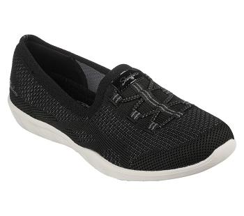 Black / White Skechers Newbury St - Be Adventurous | 2188W_USA