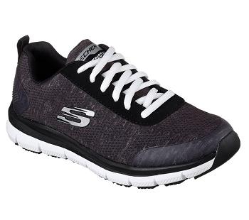 Black / White Skechers Relaxed Fit: Comfort Flex SR - HC Pro SR | 46465_USA