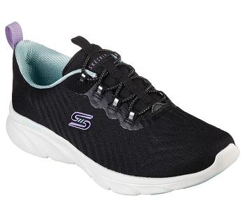 Black / White Skechers Relaxed Fit: D'Lux Comfort - Easy Street | 2863P_USA