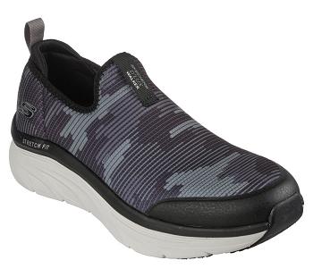 Black / White Skechers Relaxed Fit: D'Lux Walker - Boundless | 7614B_USA
