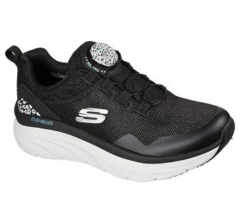 Black / White Skechers Twist Fit: D'Lux Walker - New Player | 7684L_USA