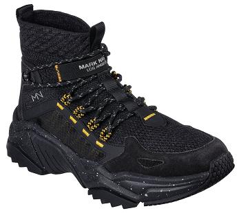 Black / Yellow Skechers Smart Block - Half Dome | 6889Q_USA