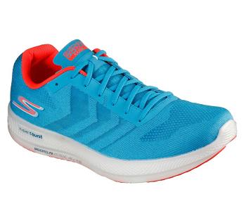 Blue / Coral Skechers GO RUN Razor | 4814W_USA