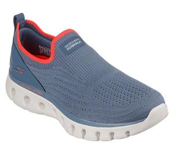 Blue / Coral Skechers GO WALK Glide-Step Flex - Dazzling Joy | 4913Q_USA