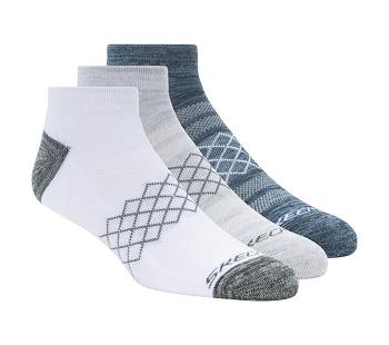 Blue / Grey Skechers Diamond Quarter - 3 Pack | 19898_USA