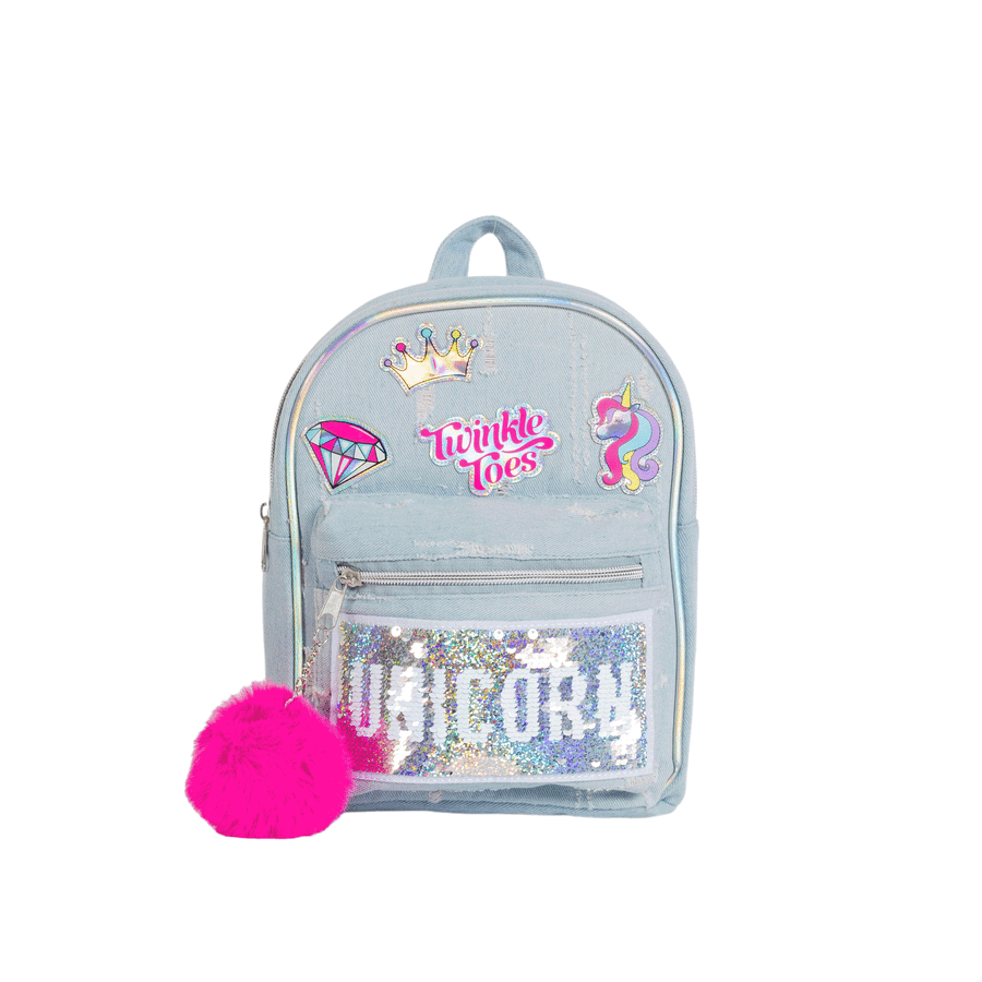 Blue / Multicolor Skechers Twinkle Toes: Flip Sequins Mini | 23450_USA