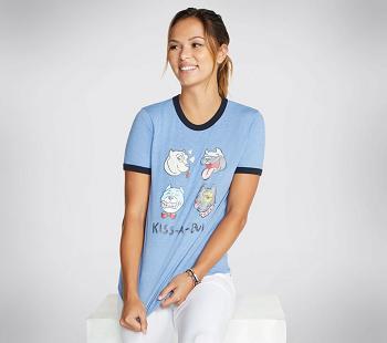 Blue Skechers BOBS Kiss-A-Bull Ringer | 3722W_USA