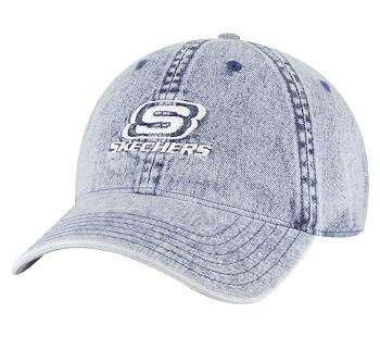 Blue Skechers Denim Embroidered | 13398_USA