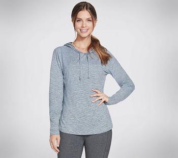 Blue Skechers GOwalk Harmony Stripe Hoodie | 4122L_USA