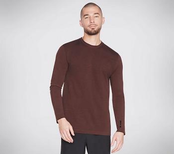 Brown Skechers Apparel Seamless LS | 24254_USA