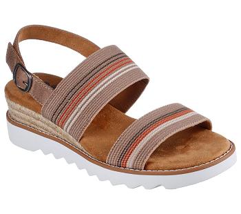 Brown Skechers BOBS Desert Kiss Hi - Tea Time | 3178L_USA