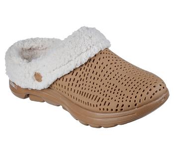 Brown Skechers Foamies: GO WALK 5 Lined - Relax | 6478W_USA