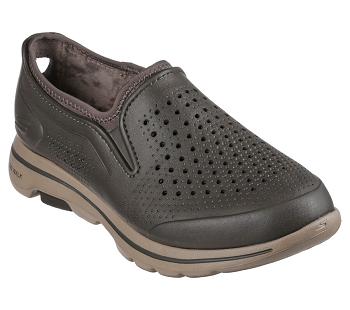 Brown Skechers Foamies: GO WALK 5 Lined - Get Warm | 7008L_USA