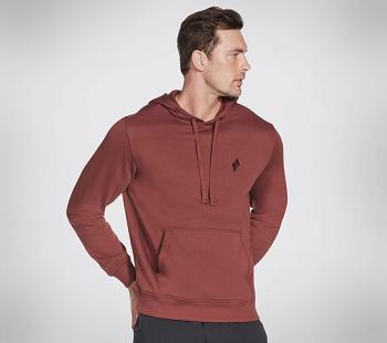 Brown Skechers GOLOUNGE Apparel Border Diamond Hoodie | 2850C_USA