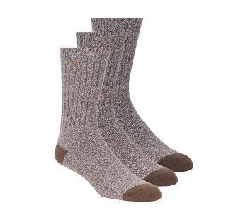 Brown Skechers Super Soft Boot Crew - 3 Pack | 2214W_USA