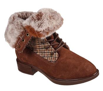 Brown Skechers Tenley - Plaid Out | 80130_USA